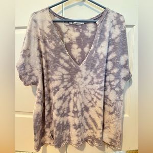 Boutique tie dye v-neck top
